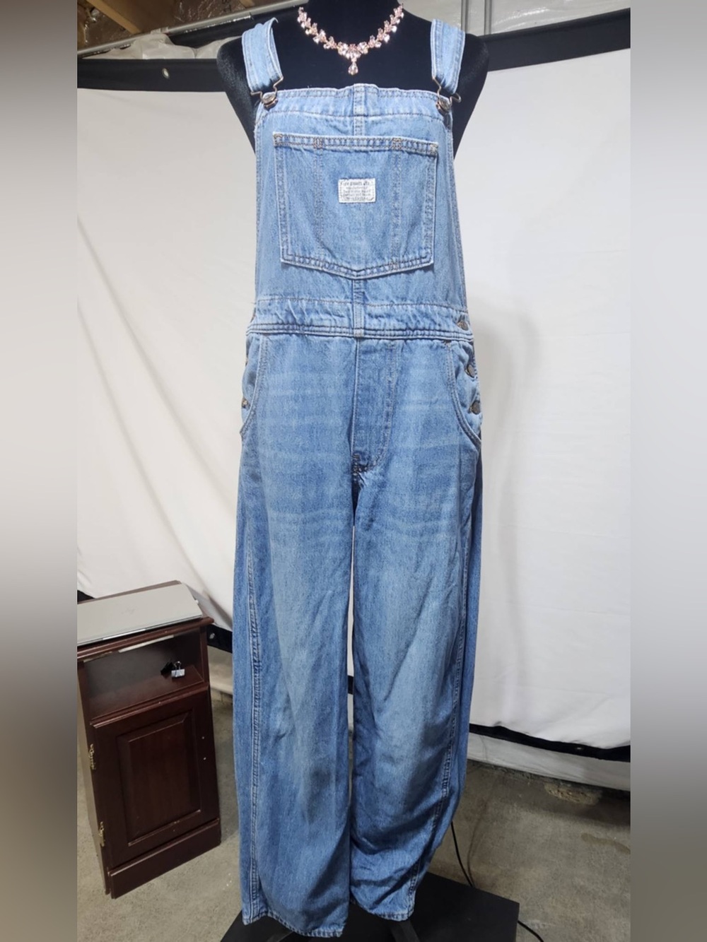 #401 Levi’s Two Horse Brand Light Wash Denim Overalls – Relaxed Baggy Workwear